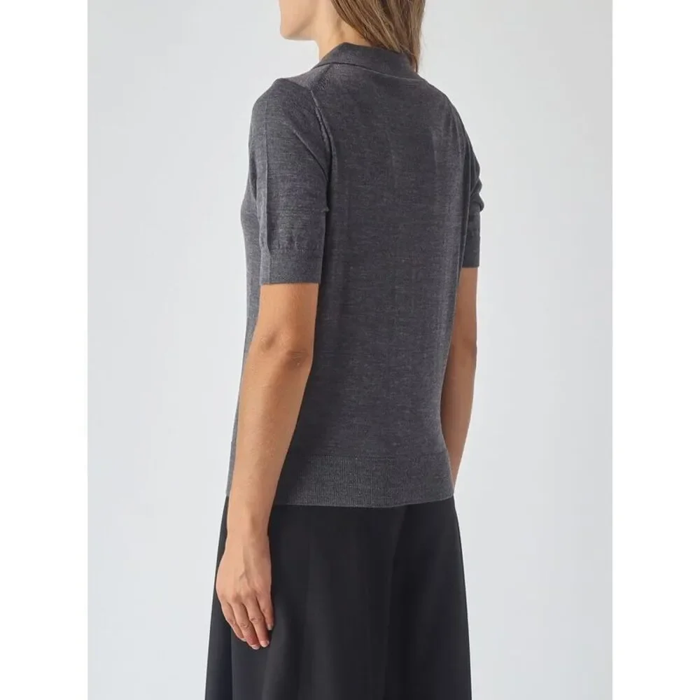 Meimeij Women Meimeij Short-Sleeved Slim Fit Cardigan In Pure Virgin Wool